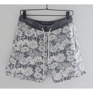 Kith Aster Floral Active Shorts Men's Size Small Black Flower Athletic Bottoms